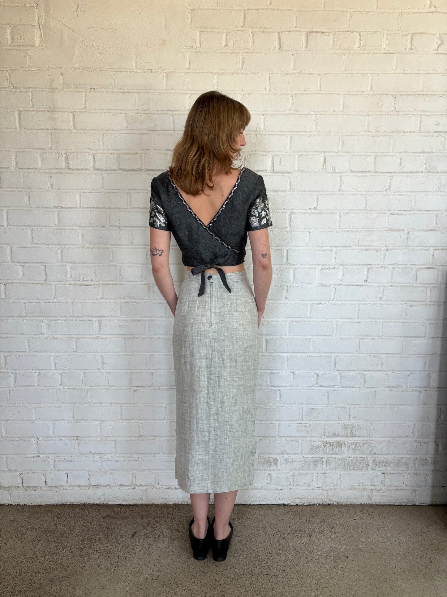 Chantal Thomass Linen Midi Skirt