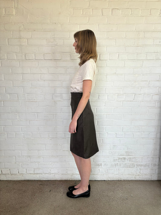 Anne Valerie Hash Buttoned Midi Skirt