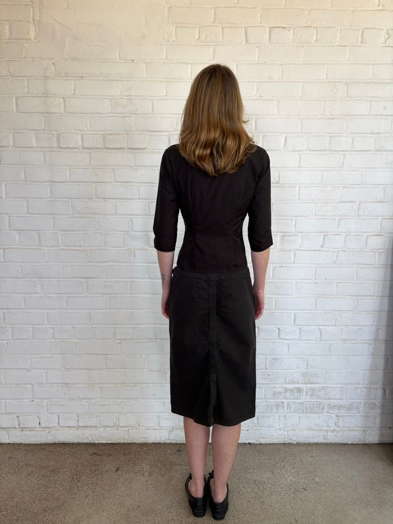 Agnés B Big Button Long Sleeve Shirt