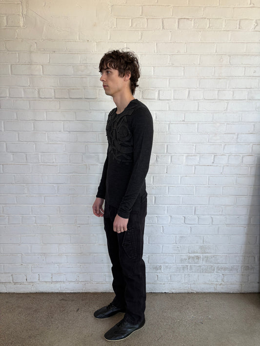 Yohji Yamamoto A/W 1991 Felt Patch Wool Jersey