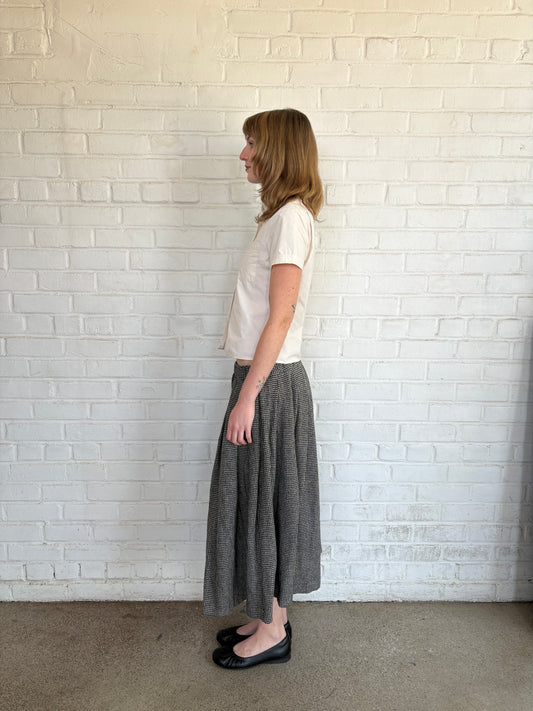 BLACK Comme des Garçons Wool Houndstooth Skirt
