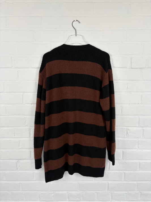 Number Nine 2007 Wool Blend Stripped Cardigan