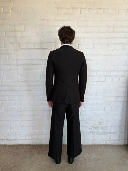 Dries Van Noten 3-Piece Cotton Shawl Collar Suit