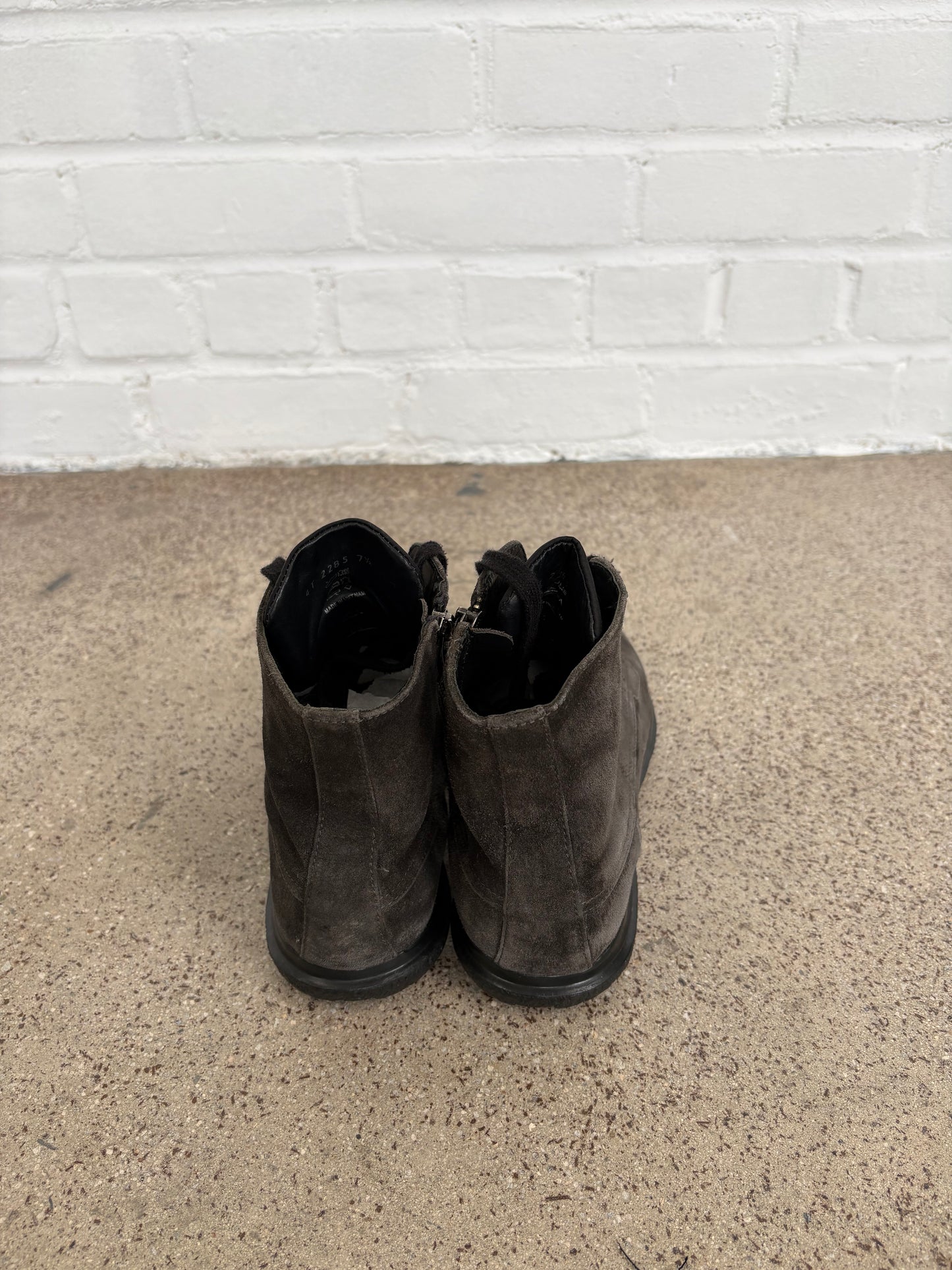 Prada Suede Zip Up Sneakers