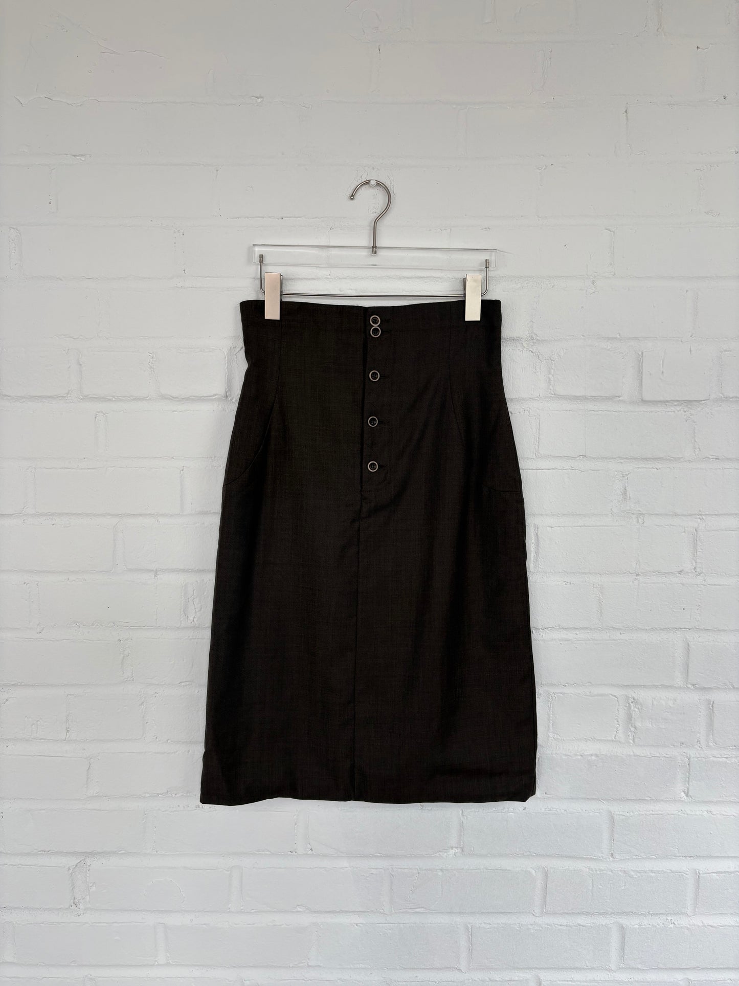 Anne Valerie Hash Buttoned Midi Skirt