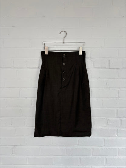 Anne Valerie Hash Buttoned Midi Skirt
