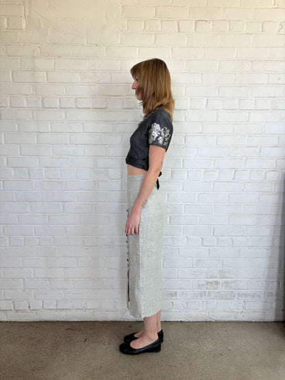 Chantal Thomass Linen Midi Skirt
