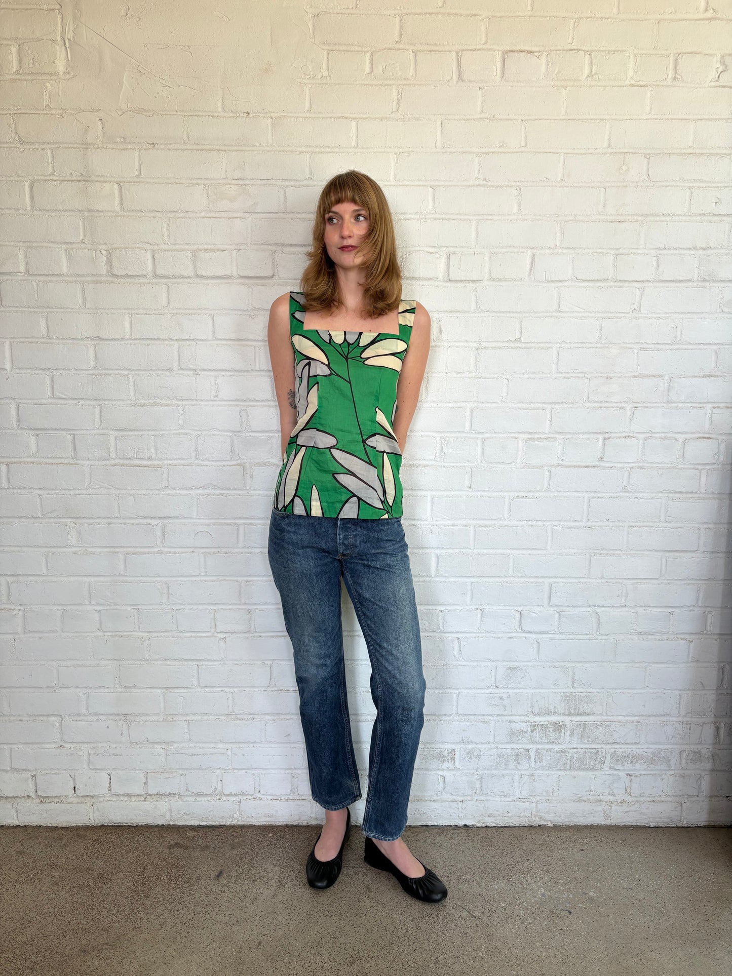 Marni Cotton Flower Print Top