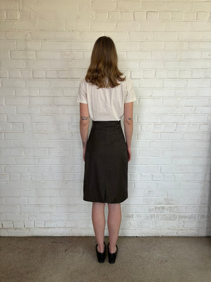 Anne Valerie Hash Buttoned Midi Skirt
