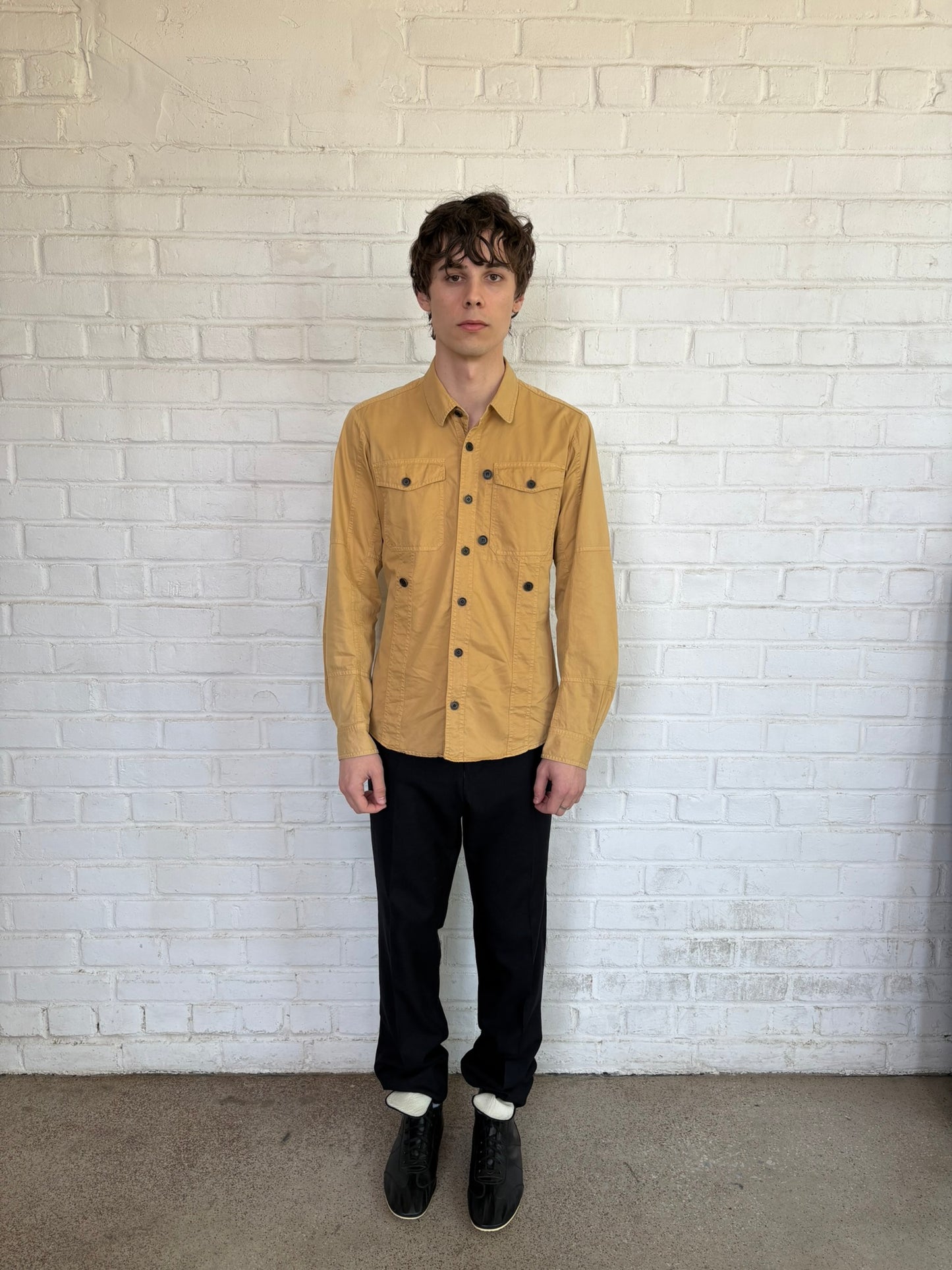Dries Van Noten Early 2000's Button Decorated Military Shirt
