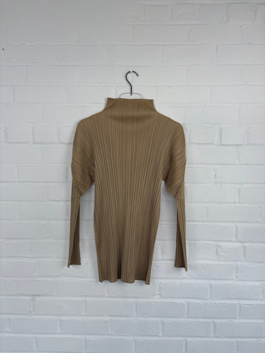 Issey Miyake A/W 1993 Pleated High Neck Blouse