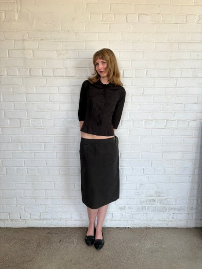 Agnés B Big Button Long Sleeve Shirt
