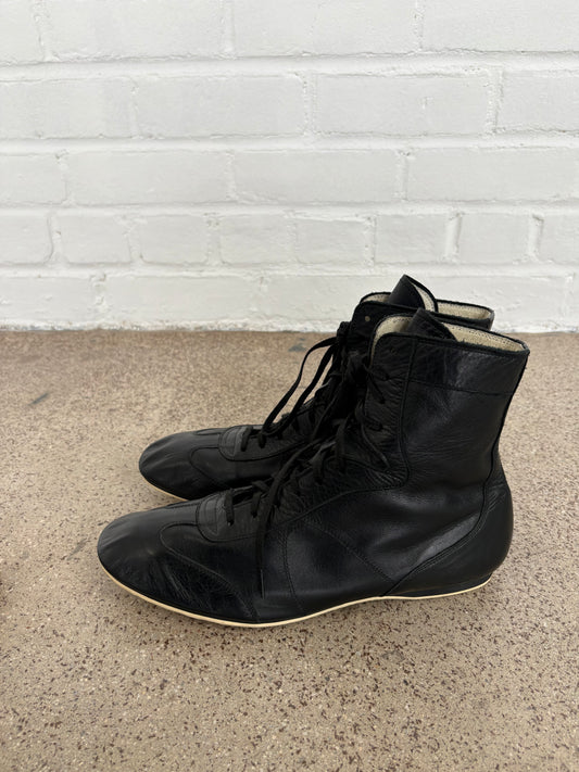 Y's Vintage Leather Boxing Sneakers