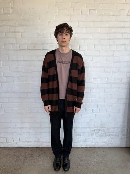 Number Nine 2007 Wool Blend Stripped Cardigan