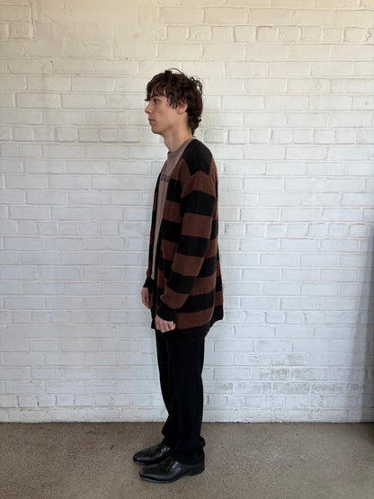 Number Nine 2007 Wool Blend Stripped Cardigan