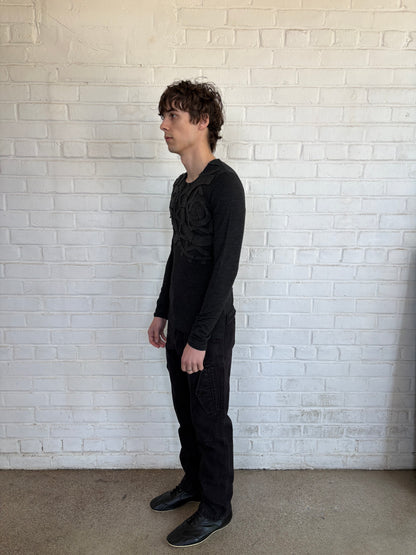 Yohji Yamamoto A/W 1991 Felt Patch Wool Jersey