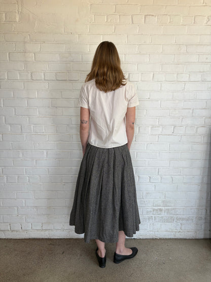 BLACK Comme des Garçons Wool Houndstooth Skirt