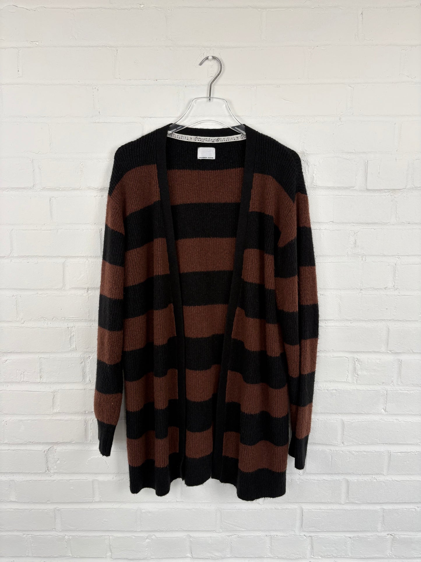 Number Nine 2007 Wool Blend Stripped Cardigan