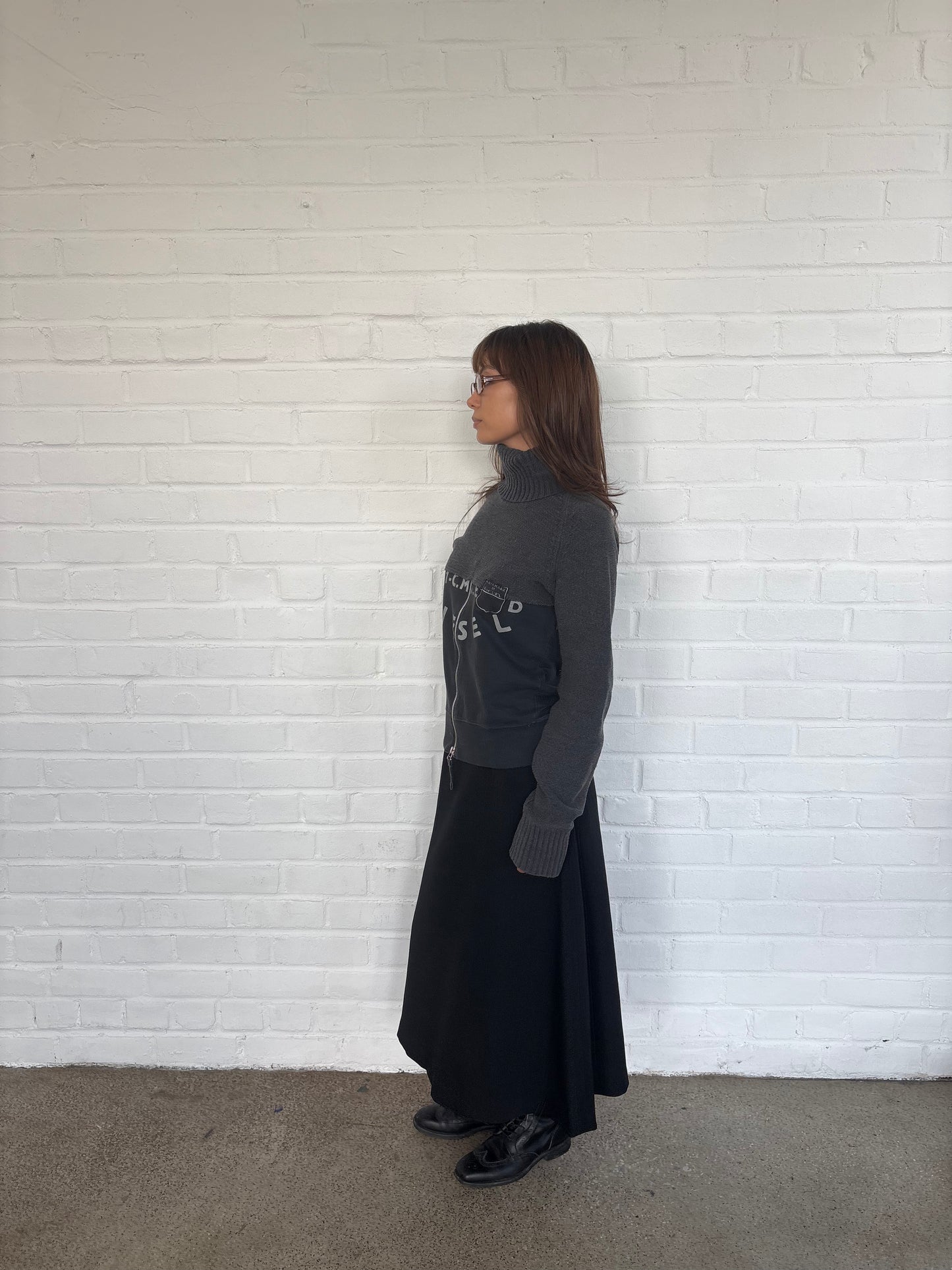 Diesel Two Fabric Zip Turtleneck